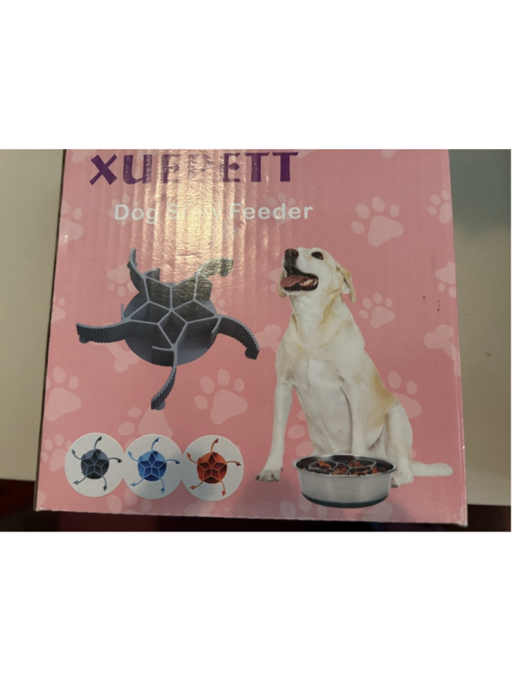 Dog Slow Feeder Insert for Regular and Elevated Dog Bowls Xuepett Grey